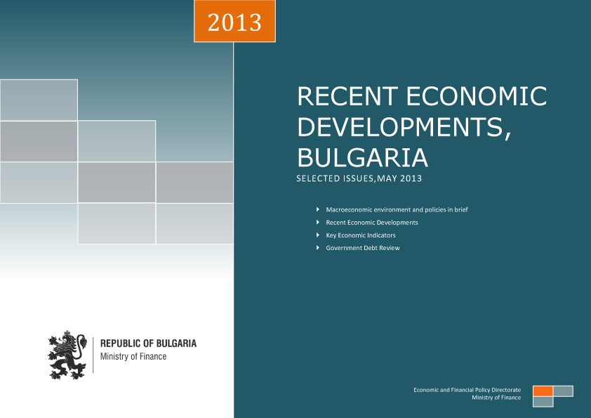 THE MAY ISSUE OF THE MONTHLY REPORT ON THE BULGARIAN ECONOMY HAS BEEN RELEASED