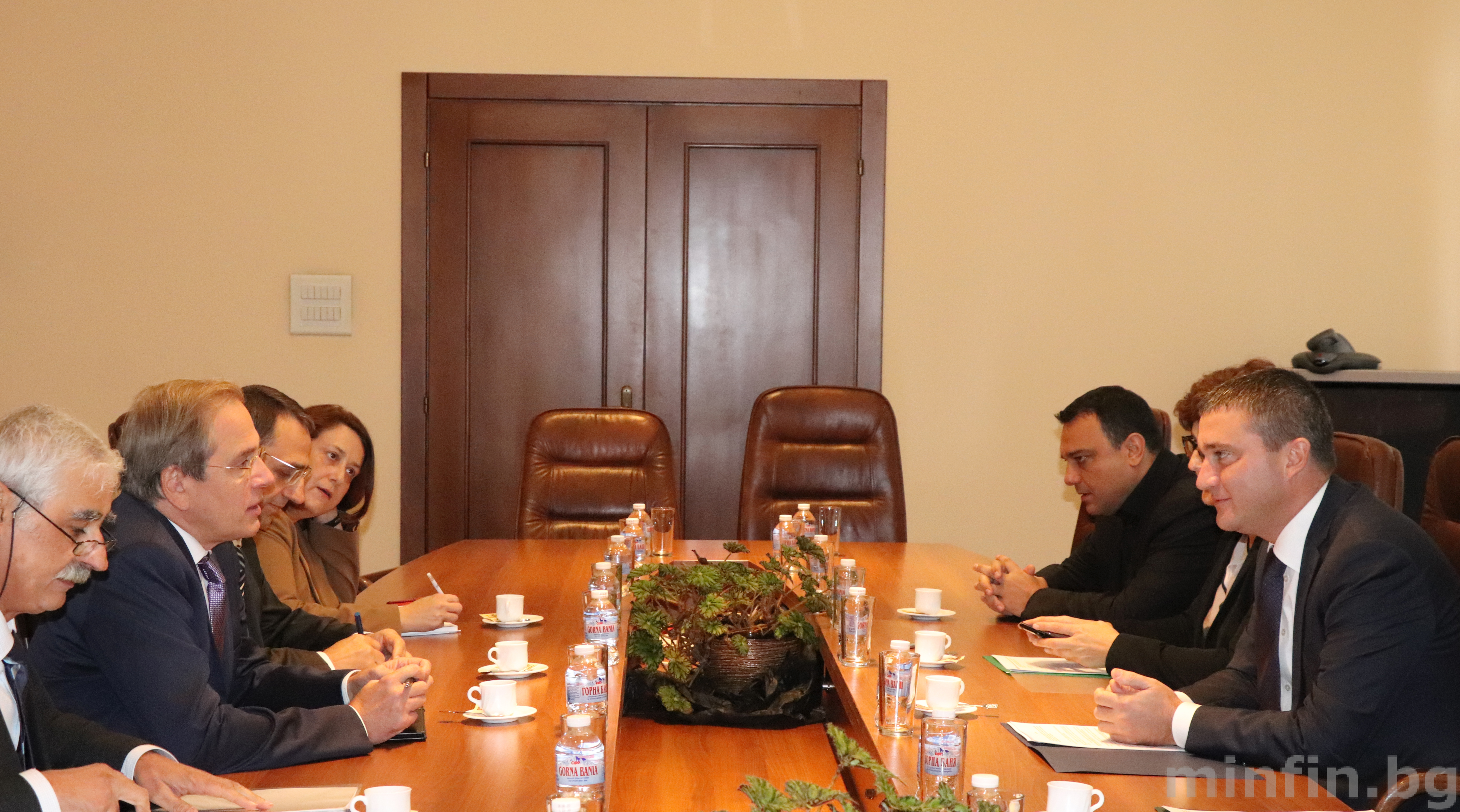 MINISTER OF FINANCE VLADISLAV GORANOV MEETS BLACK SEA TRADE AND DEVELOPMENT BANK PRESIDENT DMITRY PANKIN