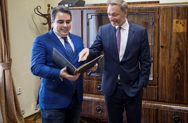 Deputy Prime Minister Assen Vassilev meets with Christian Lindner, the Federal Minister of Finance for Germany