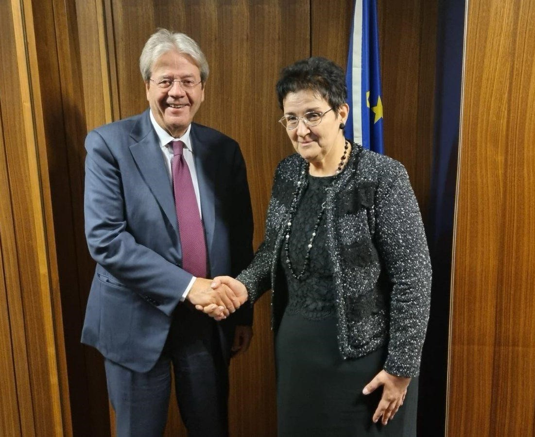 Deputy Prime Minister Lyudmila Petkova discusses the situation with the Recovery and Resilience Plan and the preparation of the Medium-Term Fiscal and Structural Plan 2025-2028 with Commissioner for Economy Paolo Gentiloni